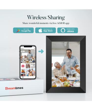 Digital Picture Frame Dreamtimes 8 Inch WiFi Digital Photo Frame with IPS HD Touch Screen  Latest Upgraded Version  US Design  Easy Setup to Share Photos or Videos Remotely via AiMOR App from Anywhere - Buy Online on GoSupps.com