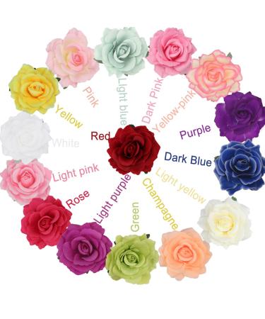 Cubaco Rose Hair Clips for Women - 15 Pack Vintage Boho Flower Hair Accessories - Buy Online on GoSupps.com