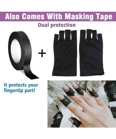 SYJINHUASY 2 Pairs Anti UV Gloves for Nail Lamp Light UPF50+ UV Protection Gloves for Manicures Ultra Thin Fingerless Glove Nail Art Skin Care Anti UV Glove Protect Hands from UV Harm (Black) - Buy Online on GoSupps.com