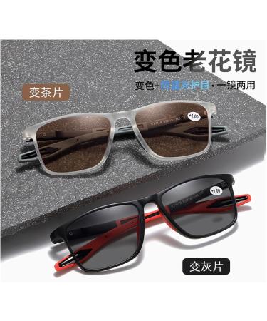 Photochrome Reading Glasses for Men & Women - Ultralight TR90 Anti-Blue Light Color Changing Gray +1.50 - Indoor & Outdoor Use - Buy Online on GoSupps.com