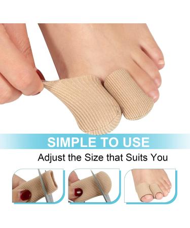 Sumiwish Toe Cap Protection - 10-Pack Soft Gel Lined Fabric Caps for Closed Toe Shoes | Prevent Blisters Corns & Comfort - Beige Medium - Buy Online on GoSupps.com