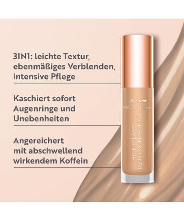 M. Asam Magic Finish HighClass Liquid Concealer Nude - High Coverage Concealer with Hyaluron & Caffeine for Redness & Dark Circles - 4ml Makeup Solution - Buy Online on GoSupps.com