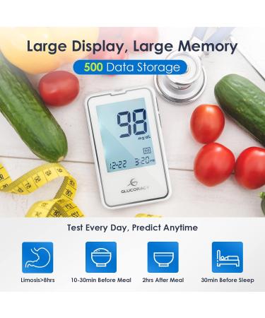 Glucoracy Blood Glucose Monitor Kit with 100 Test Strips & Lancets - Diabetes Testing Kit with Travel Case - BGM Kit - Buy Online on GoSupps.com
