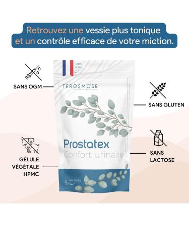 Prostatex Urinary comfort & BPH | Prostate | Natural and vegan formula with Saw palmetto Nettle Squash seed Miniature palm Pygeum africanum African plum Made in France - 120 capsules - Buy Online on GoSupps.com