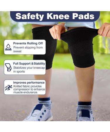 Kids Knee Sleeve Brace for Compression Support | Breathable Elastic Soft Protectors for Volleyball Football Dance Yoga Tennis & More - Ideal for Young Athletes (M - Buy Online on GoSupps.com