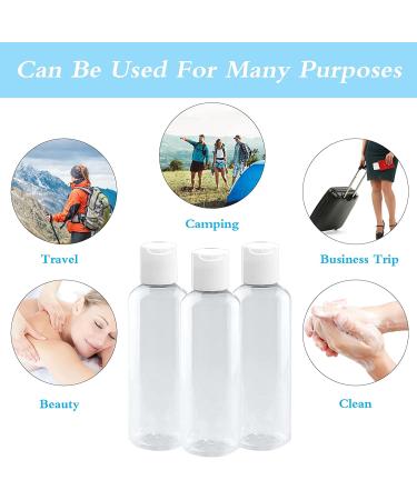 24 Pack 4oz Clear Plastic Travel Bottles with Flip Cap - Refillable Containers for Shampoo, Soap, Lotion & Cream - Buy Online on GoSupps.com