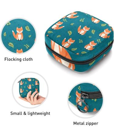 Fox Pattern Sanitary Napkin Storage & Travel Makeup Bag - GIAPB Period Bag Color4568 - Buy Online on GoSupps.com