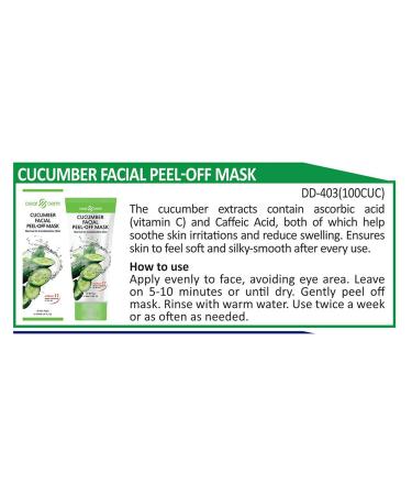 Buy Cucumber Peel Off Face Mask - 3.4 fl. oz. (100ml) | Hydrating & Soothing Facial Mask for All Skin Types - International Shipping Available - Buy Online on GoSupps.com
