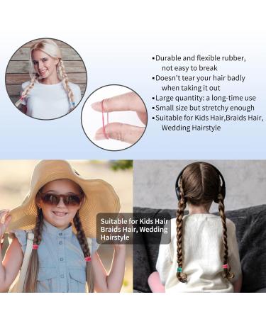 Grevosea 1000 Pieces Rubber Bands | Colorful Soft Elastic Hair Ties for Women & Kids | Perfect for Ponytails & Pigtails - Buy Online on GoSupps.com