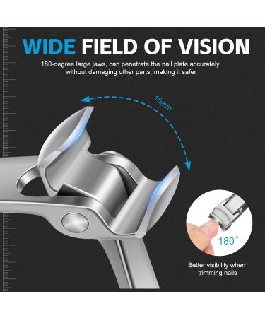 Cumulus Clipmaster Pro Angled Nail Clippers for Seniors | 2024 Sharp Stainless Steel Toenail Clippers | Ergonomic Design for Thick Nails (Black Set - Buy Online on GoSupps.com