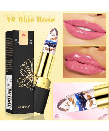 Buy Jeffbaubl YANQINA Flower Jelly Lipstick - Color Changing Long Lasting Moisturizing Lip Balm with Crystal Flower - Perfect Gift for Women & Girls - Buy Online on GoSupps.com