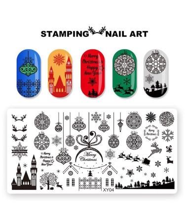 Premium Nail Art Stamp Plates for Women | DIY Nail Designs | Stainless Steel | Christmas Tree & More | Perfect Manicure Tool for Parties - Buy Online on GoSupps.com