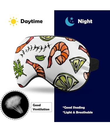 Shrimp and Prawn Sleep Mask - Adjustable Eye Cover for Sleeping, Travel, and Napping - Buy Online on GoSupps.com