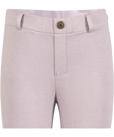 TuffRider Children's Starter Lowrise Pull-On Jods | UltraGripp Knee Patch Riding Pants - Lilac Grey (US 8 / UK 12) - Buy Online on GoSupps.com