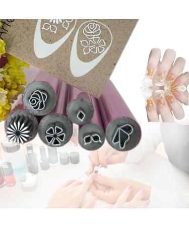 6Pcs Nail Art Stamp Pen Nail Art Flower Stamp Pen Nail Graffiti Nail Art Dotting Tools with Simple Design Precision Stamp Nail Pen Designer Nail Stamp Pen DIY Nail Art Tools (6PCS)