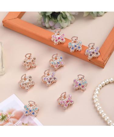 10PCS Rhinestone Hair Claw Jaw Clips - Crystal Metal Gripper for Women & Girls - Buy Online on GoSupps.com