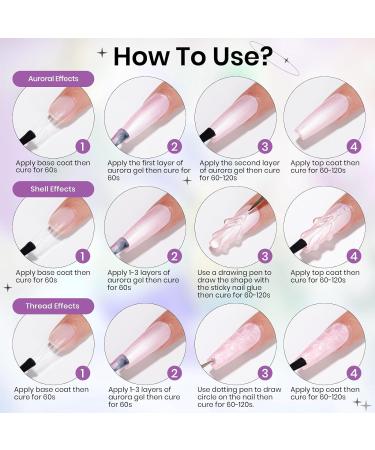 SUPWEE Pearl Gel Nail Polish Set - 6 Colors Pearlescent Glitter Shimmer Mermaid Gel Polish for Nail Art - Soak Off UV Gel Manicure Kit - Buy Online on GoSupps.com