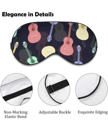 Multicolored Guitars Sleep Mask - Adjustable Strap, Blocks Light - for Men and Women - Buy Online on GoSupps.com