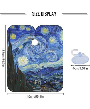 Waterproof Barber Cape - Starry Night Cheetah Haircut Bib for Men & Women | Unisex Hair Cutting Cape - Buy Online on GoSupps.com