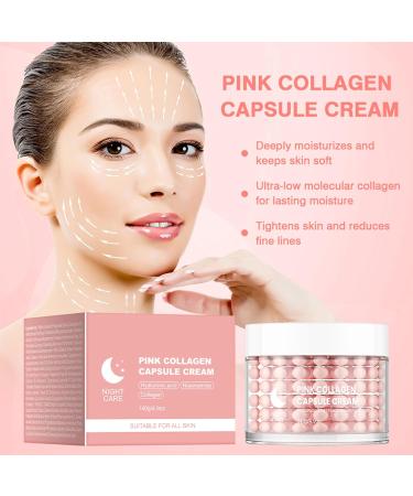 Collagen Wrinkle Bounce Multi Balm Stick & Pink Collagen Capsule Cream Anti-Aging Reduce Fine Lines Enhances Elasticity & Plump Deep Moisturizing for all Skin Type - Buy Online on GoSupps.com