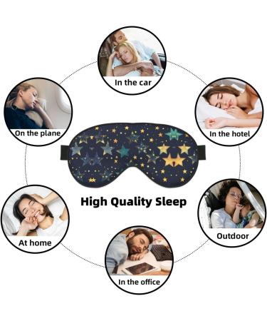 Stars Eastern Stars Print Sleep Eye Mask | Soft Eyeshade for Travel & Naps | Unisex Comfort - Buy Online on GoSupps.com