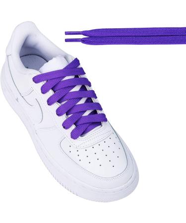 Dark Purple Flat Shoe Laces for Sneakers - 54 inch - 20 Colors Available | 1 Pair - Buy Online on GoSupps.com