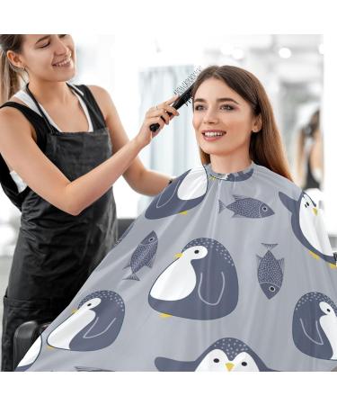 Waterproof Barber Cape - Unisex Hair Cutting Bib with Penguin Fish & Cheetah Prints for Men | Shop Internationally - Buy Online on GoSupps.com