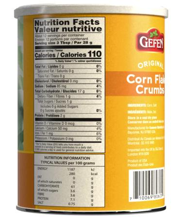 Gefen Corn Flake Crumbs 12oz - Naturally Gluten Free (Not Certified) - Buy Online on GoSupps.com