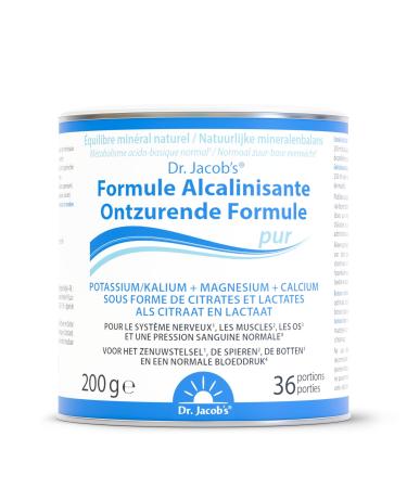 Dr. Jacob's Dr. Jacob's Pure base powder 200 g box potassium magnesium calcium zinc as citrate and lactate I Targeted compensation of minerals and bases I 36 servings