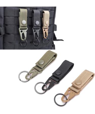 Magarrow Tactical Keychain Belt Clip - Molle Strap Webbing Attachment with Snap Hook - 2pcs - Black | International Shipping Available - Buy Online on GoSupps.com