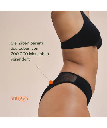 Snuggs Lace Letter Menstrual Underwear | Thin Absorbent Periods Underwear for Heavy Flow | Sustainable EU-Made Recycled Nylon | Eco-Friendly Alternative to Tampons - Buy Online on GoSupps.com