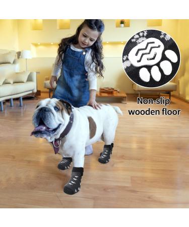 Anti-Slip Dog Socks with Adjustable Straps | Traction Control for Hardwood Floors - Size L - Buy Online on GoSupps.com