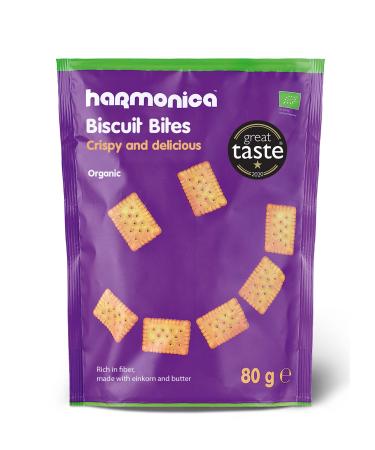 HARMONICA Harmonica Organic Biscuits - 80g | Einkorn Flour & Whole Cow Ghee | Rich in Fibres | Organic Sugar | Palm Oil Free | GMO Free