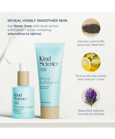 Kind Science by Ellen DeGeneres 2-Piece Skin Care Set - Exfoliating Face Wash & Hyaluronic Acid Firming Serum - International Shipping Available - Buy Online on GoSupps.com