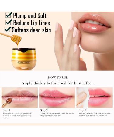 Lip Mask Honeybalm Lip Balm Propolis Moisturizing Lip Care Cream for Day&Night Lip Care Lip Line Reduce Hydrate & Plump Dry Chapped Lips - Buy Online on GoSupps.com