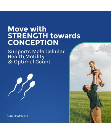 Medfertil for Men Dietary Supplement - 90 ct | L-Carnitine Vitamins Zinc Selenium & Co-Q10 | Once a Day | 3 Month Supply by Elan Healthcare - Buy Online on GoSupps.com