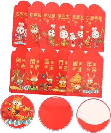 ABOOFAN 120 Pcs 2023 Year of The Rabbit Red Packets Zodiac Rabbit Red Envelopes Chinese New Year Hong Bao Chinese Hongbao Kid Wallet Festival Red Envelopes Alien Child Wedding Paper - Buy Online on GoSupps.com