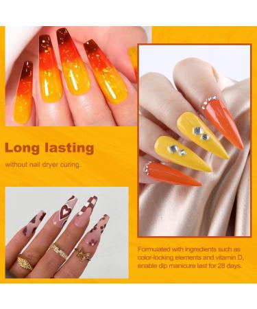 Lavender Violets Dip Powder Nail Kit - 6 Color Autumn Winter Set Long Lasting Nail Art Dipping Powder Color Changing & Large Capacity J206 Amber - Buy Online on GoSupps.com