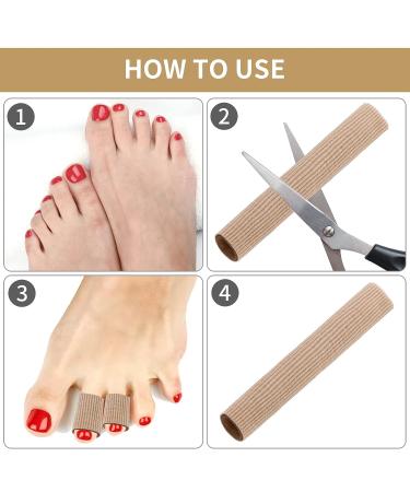 WLLHYF 5 Pieces Toe Separator Soft Gel Toe Protectors Toe Caps Closed Toe Surface Fabric Sleeve Protectors Toe Spacers Bunion Pads Prevent Pain Relief for Women Men Blisters Corns Toes and Fingers - Buy Online on GoSupps.com