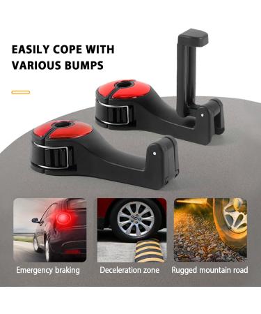 VIILICH 2PCS Car Headrest Hook & Cell Phone Holder - Durable Storage for Handbags & Devices (Red) | International Shipping - Buy Online on GoSupps.com