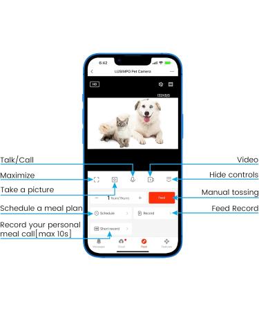 LUSIMPO 2023 Summer Pet Camera with Treat Dispenser | 1080P HD Video, 2-Way Audio, Night Vision | Smart WiFi for Dogs/Cats | Free App, No Monthly Fee | White - Buy Online on GoSupps.com