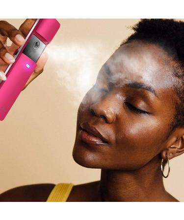 DenniesCare Nano Mister - Cool Mist Facial Sprayer for Lash Extensions | USB Rechargeable Mini Face Steamer in Rose Red - Buy Online on GoSupps.com