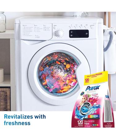 PUROX COLOR SENSUELLE FLEURS Washing Powder (120 Washes) for colored textiles 9.2 kg bag - Buy Online on GoSupps.com