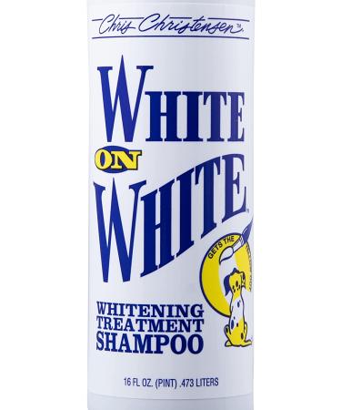 Chris Christensen White on White Dog Shampoo 16oz - Professional Grade, Brightens White & Colors, Removes Stains, Safe & Gentle Formula, Made in USA - Buy Online on GoSupps.com