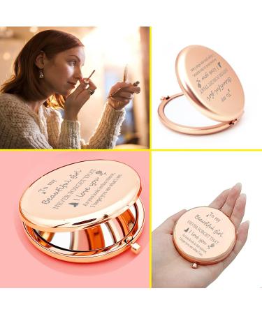 Mini Silver Compact Mirror: Perfect Girl's Birthday Gift - Makeup Purse Mirror - Buy Online on GoSupps.com