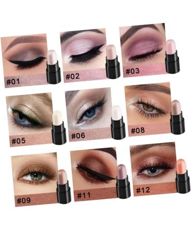 PLAFOPE 12pcs 12 Shadow Box Colored Pencils Eye Shadow Stick Glitter Eyeshadow Stick Plastic - Buy Online on GoSupps.com