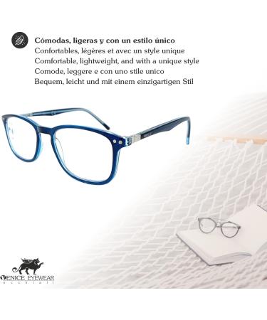 Venice Eyewear Blue Light Filter Reading Glasses +2.5 Dioptria - Anti-Blue Light Computer Glasses for Men Women & Gamers (1 Pack) - Buy Online on GoSupps.com
