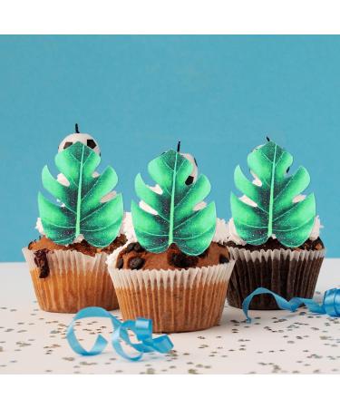 72 Edible Tortendeco Leaves for Cake & Muffin Decoration | Palm & Turtle Leaf Jungle Decor - Perfect for Weddings & Birthdays - Buy Online on GoSupps.com