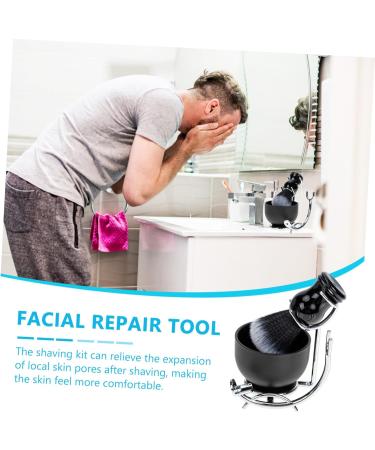 Angoily Men's Shaving Set - Razor Brush Bowl & Stand for Ultimate Grooming | Zinc Alloy Hair Care Kit - Buy Online on GoSupps.com