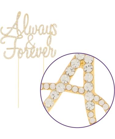 Always and Forever Wedding Cake Topper Romantic Decoration (Gold) - Buy Online on GoSupps.com